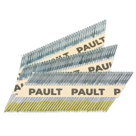 Реечные гвозди 63 мм по дереву на бумажной кассете тип D34 купить Реечные гвозди 2.8x63 мм REIG по дереву на бумажной кассете тип D34, кольцевая накатка, гальванизация