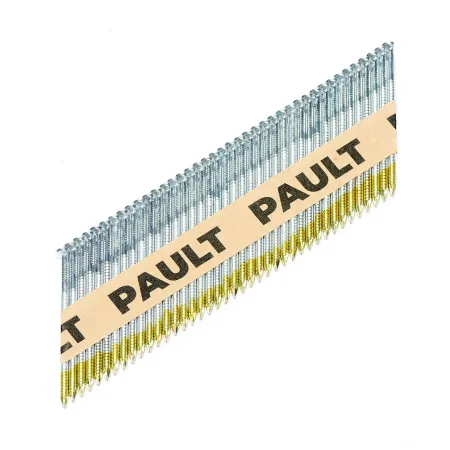 Реечные гвозди 63 мм по дереву на бумажной кассете тип D34 купить Реечные гвозди 2.8x63 мм REIG по дереву на бумажной кассете тип D34, кольцевая накатка, гальванизация